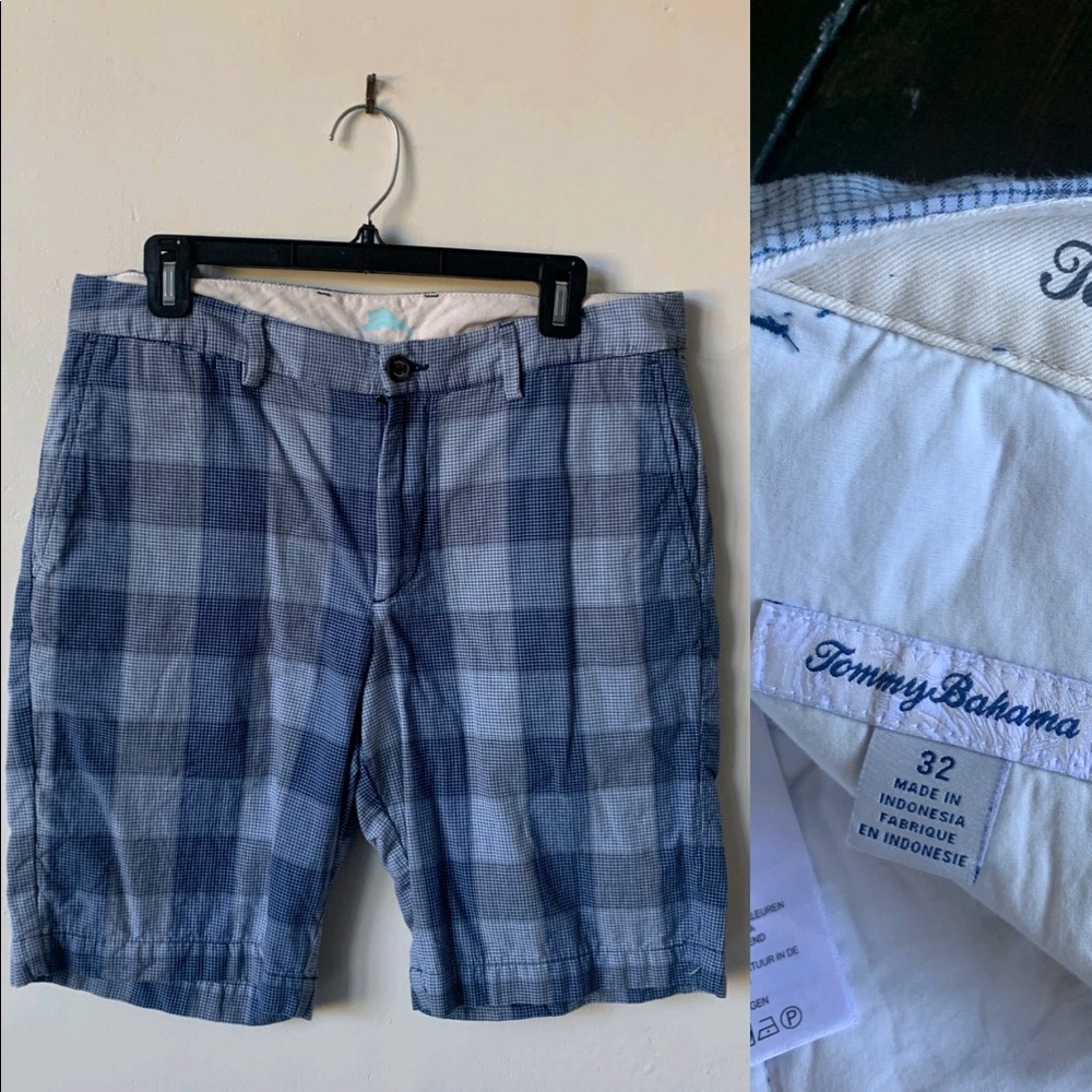 Tommy Bahama Blue Plaid Shorts